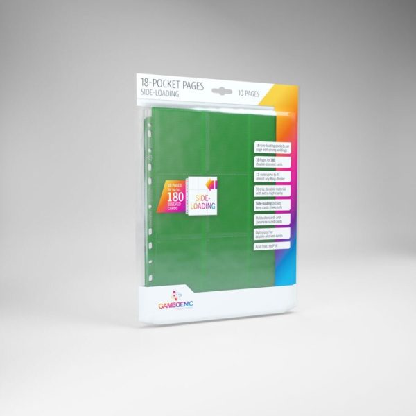 Gamegenic: Sideloading 18-Pocket Pages: 10 pg (Green)