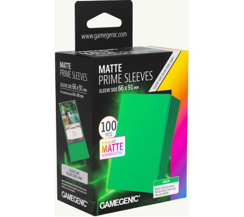 Gamegenic Prime Matte Sleeves - Green