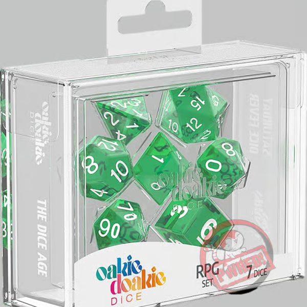 Oakie Doakie Dice: Translucent Green
