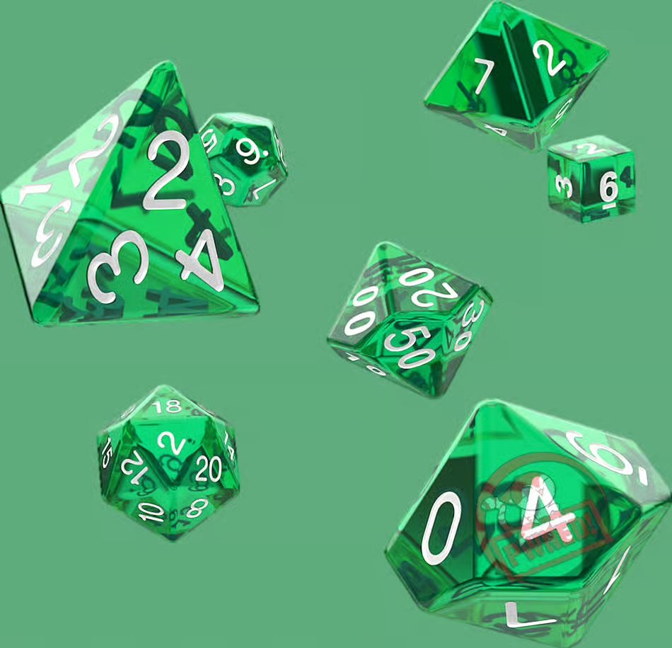 Oakie Doakie Dice: Translucent Green - Image 3