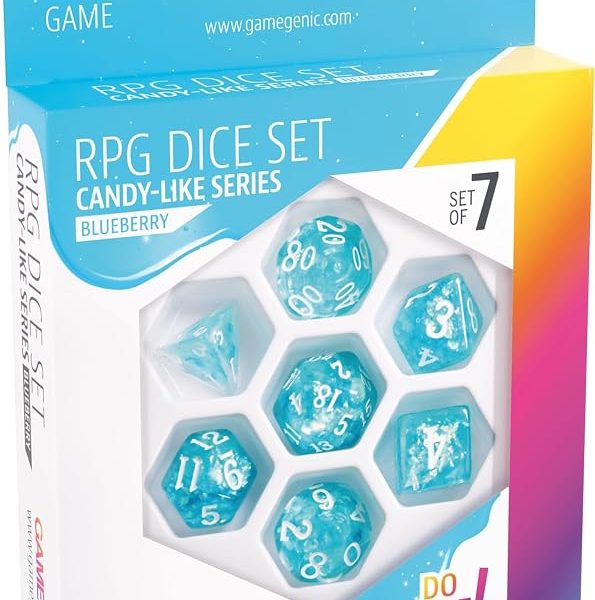 Gamegenic RPG Dice: Candy Like Series - Blueberry