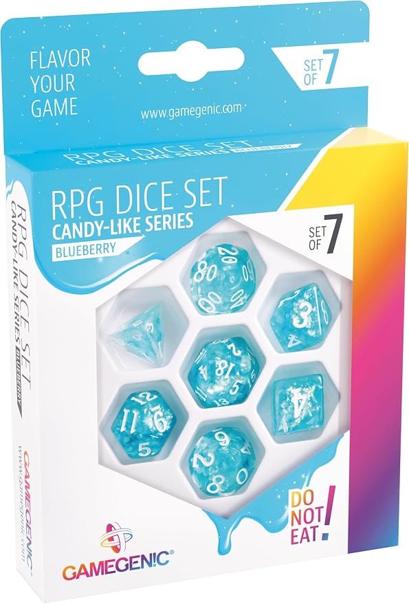 Gamegenic RPG Dice: Candy Like Series - Blueberry